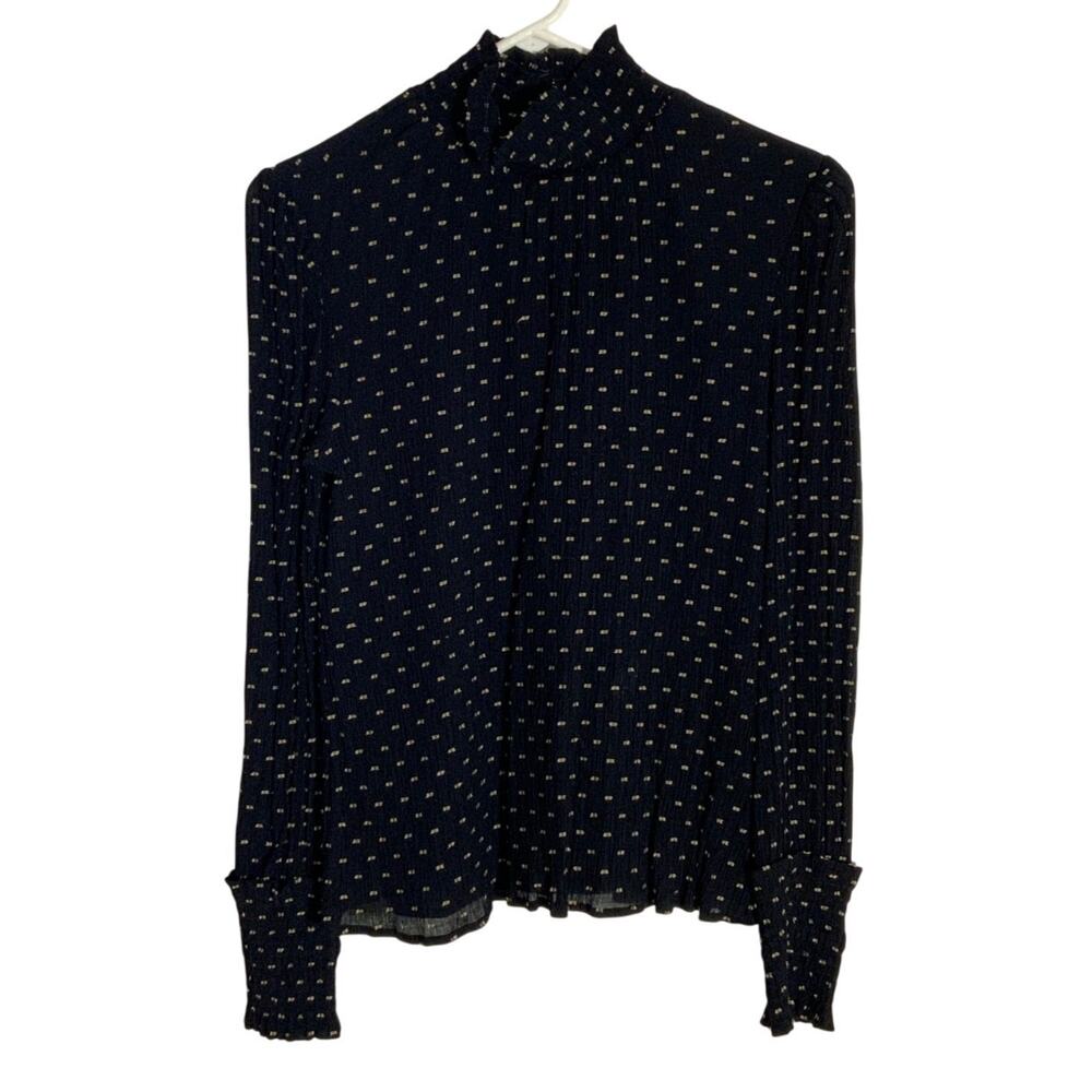 Moodie Women's Black Mock‎ neck blouse size small